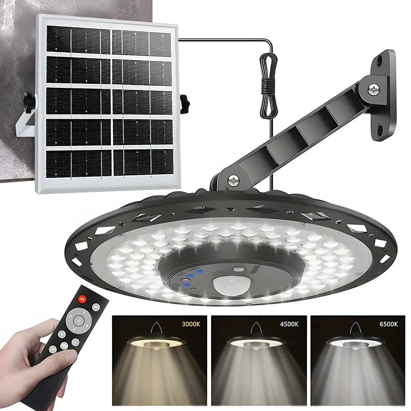 Outdoor Power For Gazebo - モーションセンサー付きソーラーペンダントライト。太陽光発電で室内・屋外の小屋を照らす。小屋、ガゼボ、鶏小屋用の吊り下げ式ソーラーランプ。