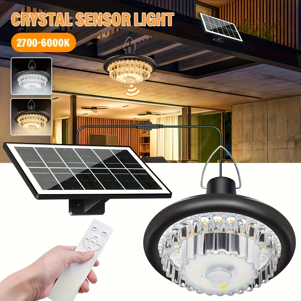 Outdoor Power For Gazebo - モーションセンサー付きソーラー式シェッドライト、248個のLEDを搭載したソーラー充電式ペンダントライト、IP65防水規格、屋内・屋外両用、ガゼボや納屋に最適。