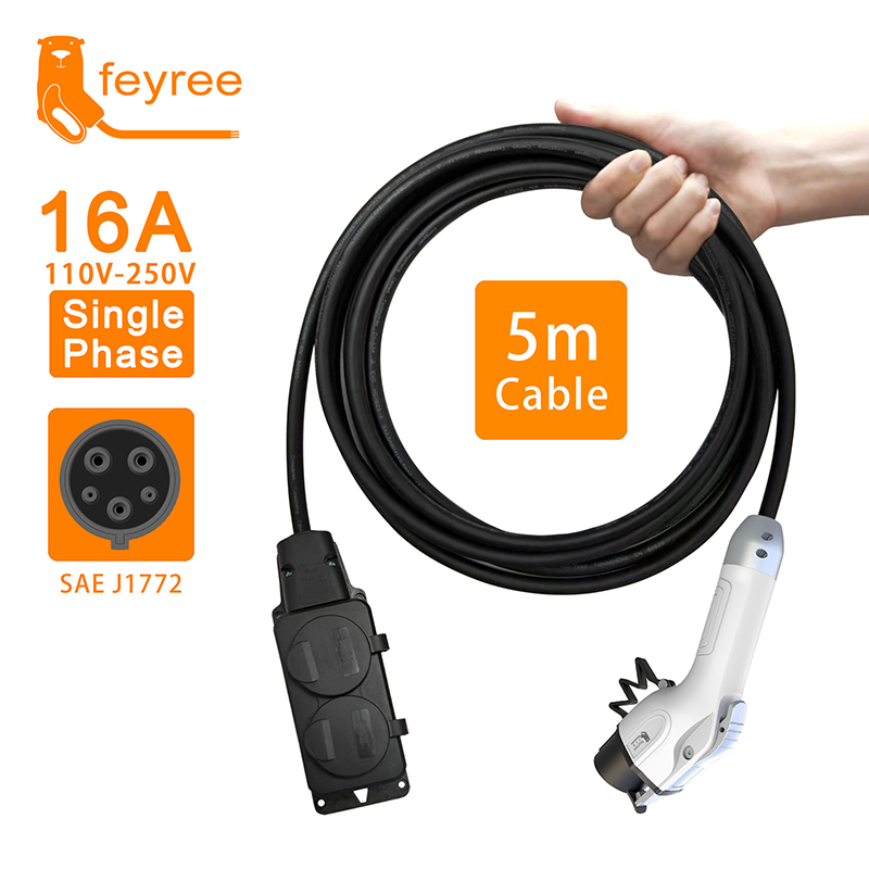 Outdoor Power Plug - Feyree Type1 16A充電ケーブル EUソケット付き屋外電源ステーション 電気自動車サイドディスチャージプラグ EV（V2L対応車が必要）