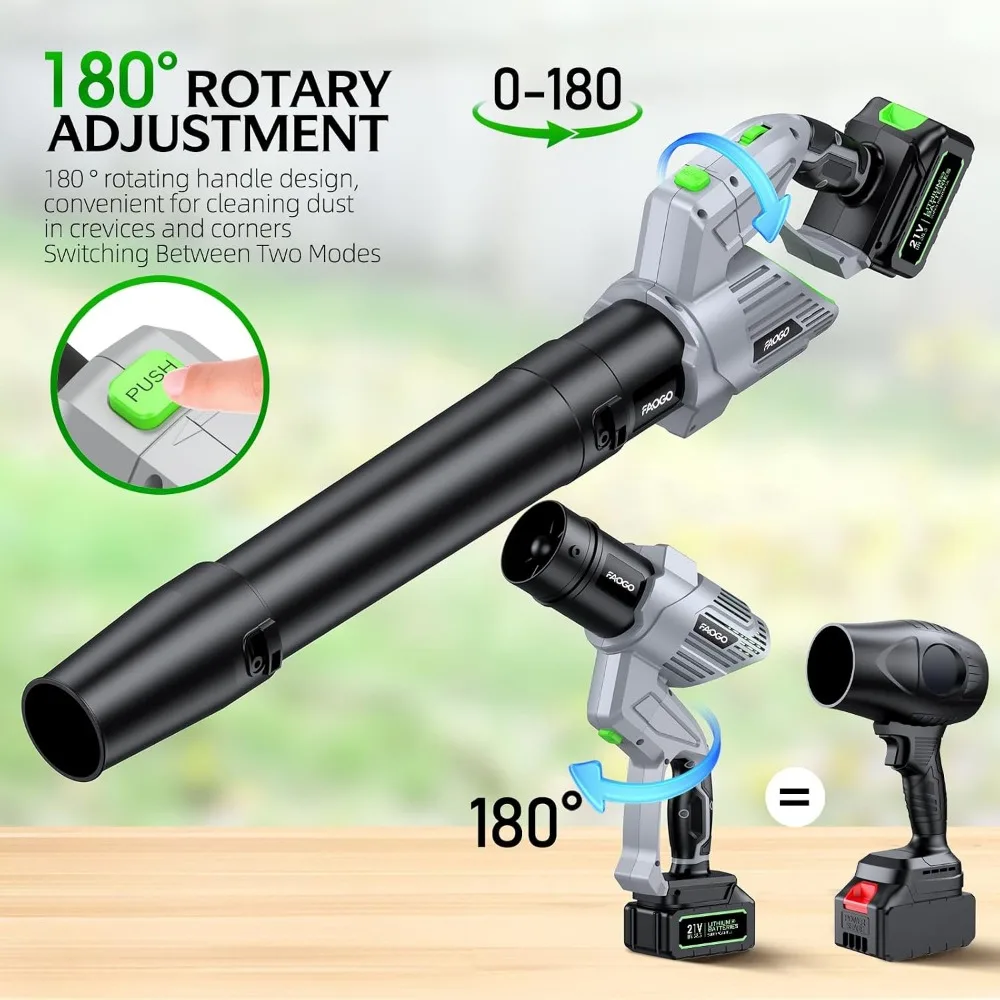 コードレスリーフブロワー、680 CFMのパワー、バッテリー - Leaf Blower Cordless のレビューと価格