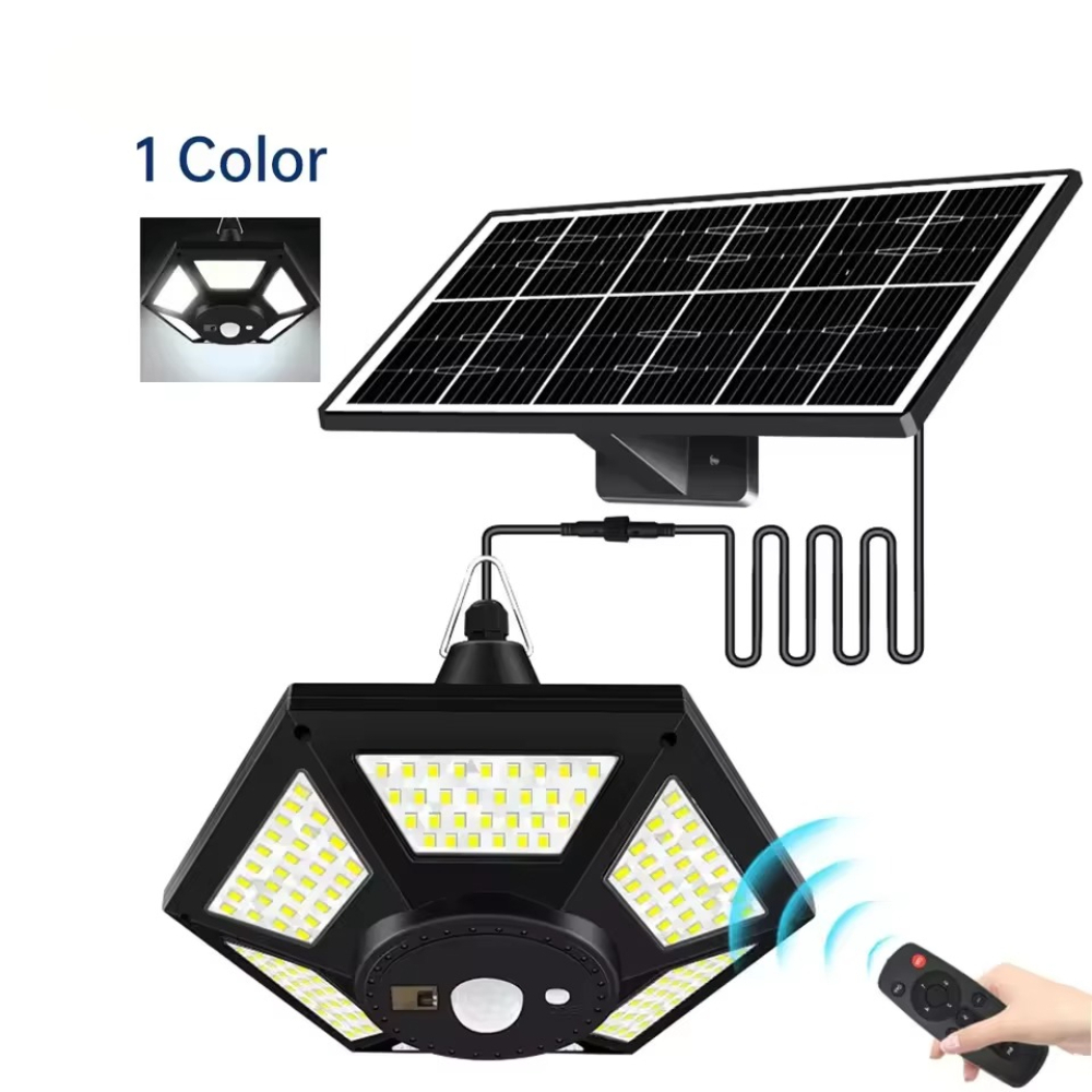 180個のLEDを搭載したソーラーペンダントライト。モーショ - Outdoor Power For Gazebo のレビューと価格