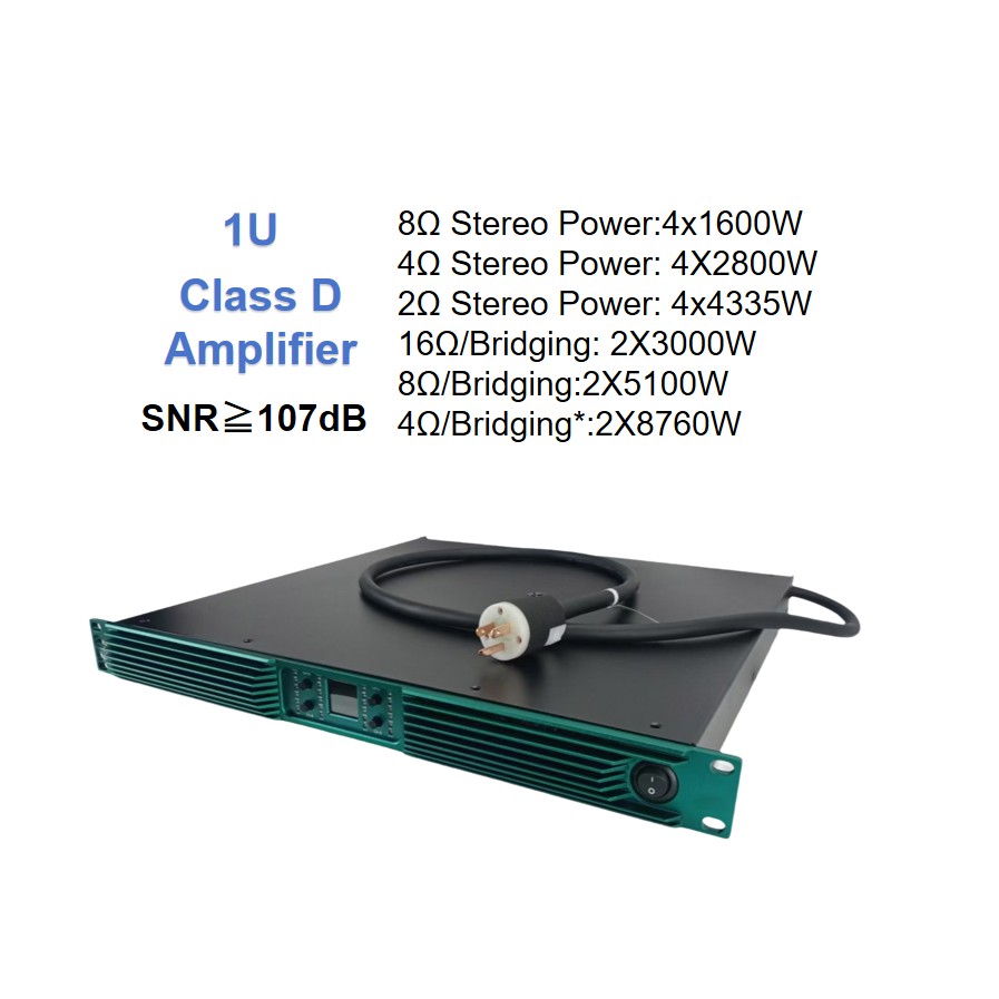 ラックマウントパワーアンプ クラスD 1600W SNR≥1 - Outdoor Power Rack のレビューと価格