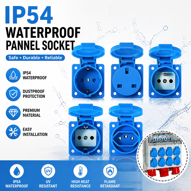 IP54 16A 防水工業用パネルソケット電力壁コンセント  - Outdoor Power Rack のレビューと価格