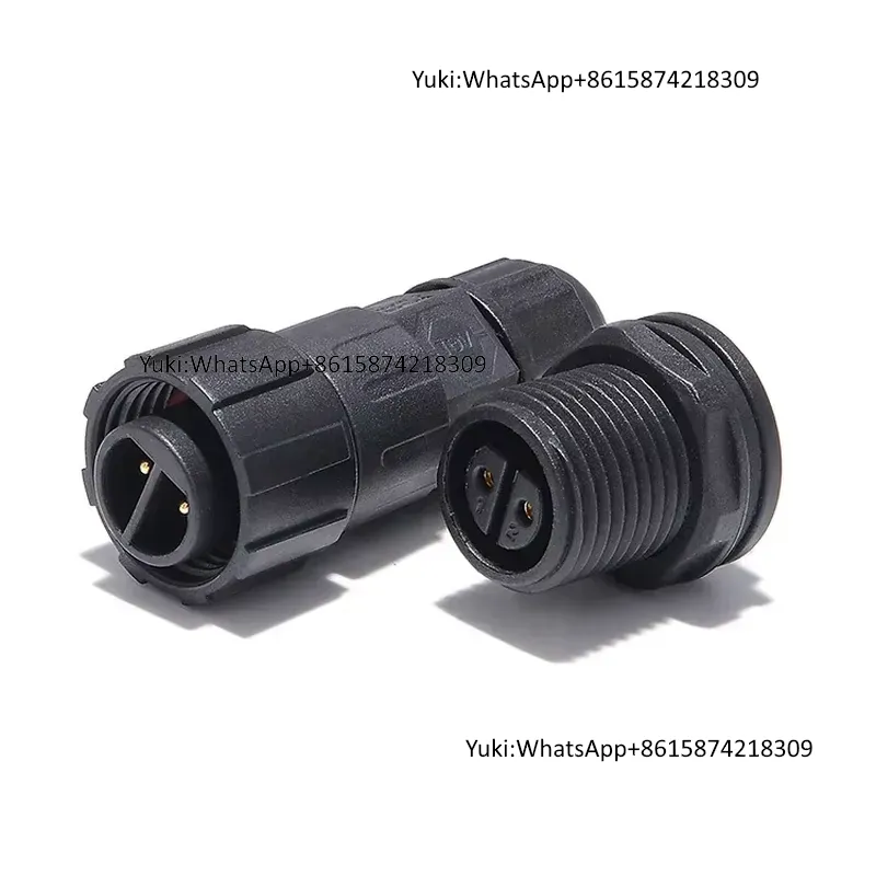 IP68防水LLT M16 2ピンコネクタ オスプラグ メス - Outdoor Power Plug のレビューと価格