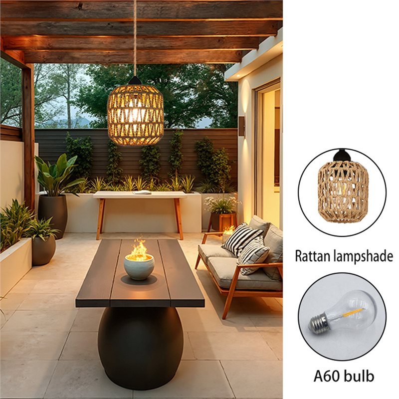 TFORU-電池式屋外シャンデリア、ガゼボ用籐製ペンダントラ - Outdoor Power For Gazebo のレビューと価格